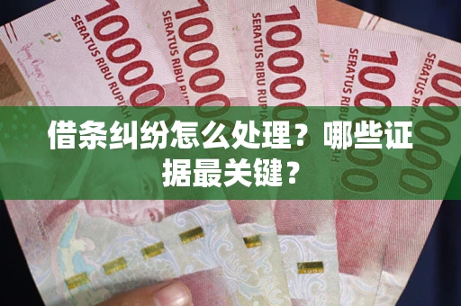 北京借条纠纷怎么处理？哪些证据最关键？
