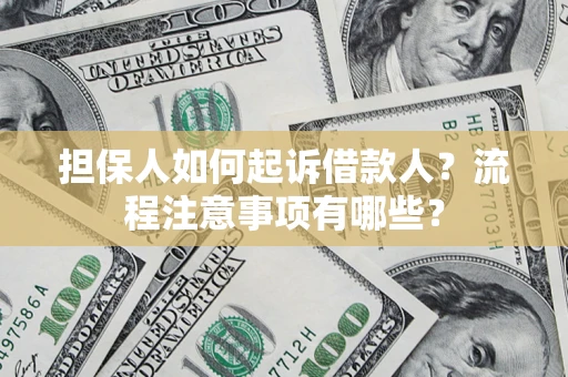 北京担保人如何起诉借款人？流程注意事项有哪些？